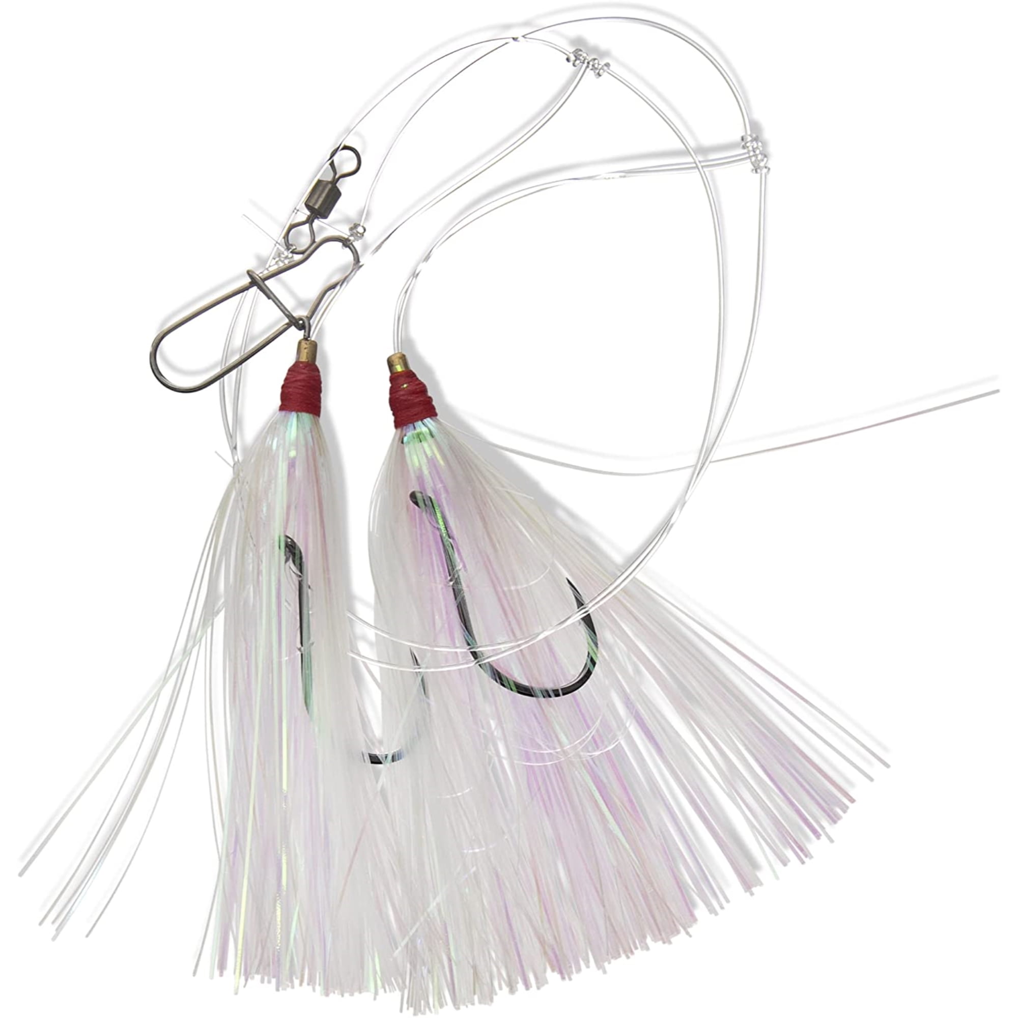 Fluke Flounder HiLo Rig Mylar Teaser for Saltwater BKK Black Size