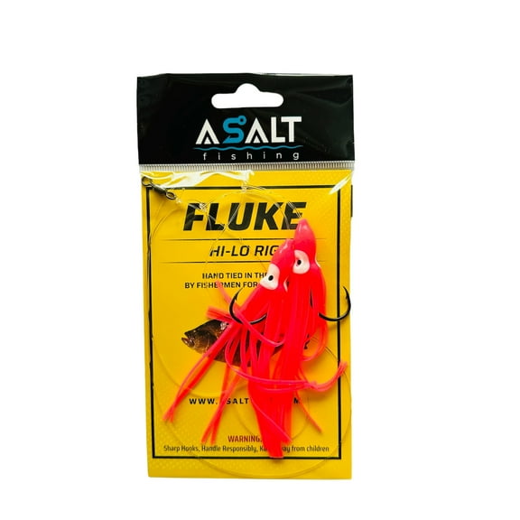 Asalt Fishing Fluke Hi-Lo Double Squid Skirt in Pink