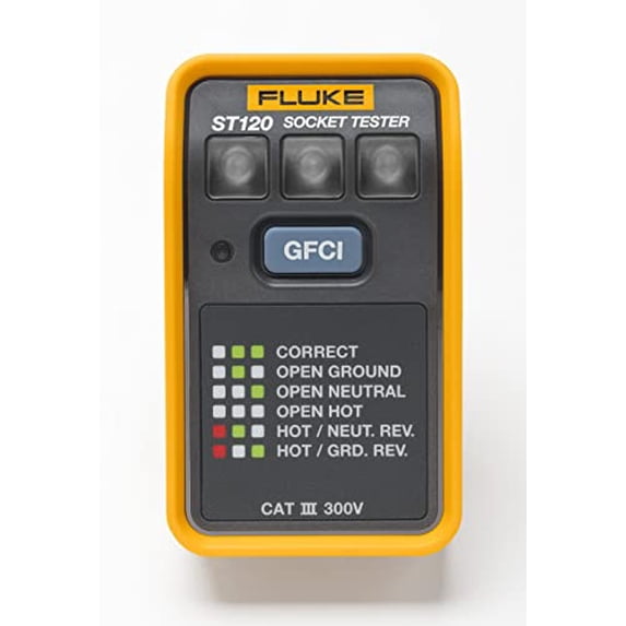 Fluke Networks ST120 Socket Tester With Gfci Test Cpnt