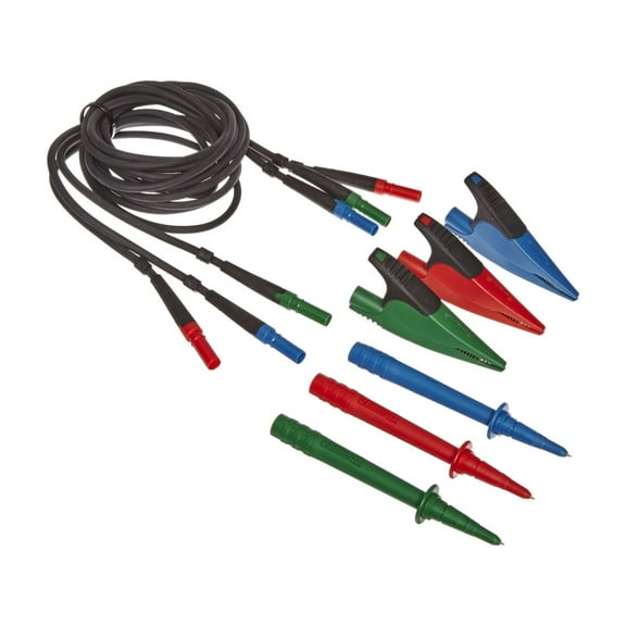 Fluke TL165X Standard Test Lead Set with Leads, Probes, Caps and Alligator Clips