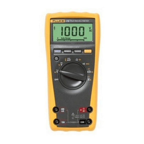 Fluke Trms 179 Multimeter with Backlight and Temperature, Yellow