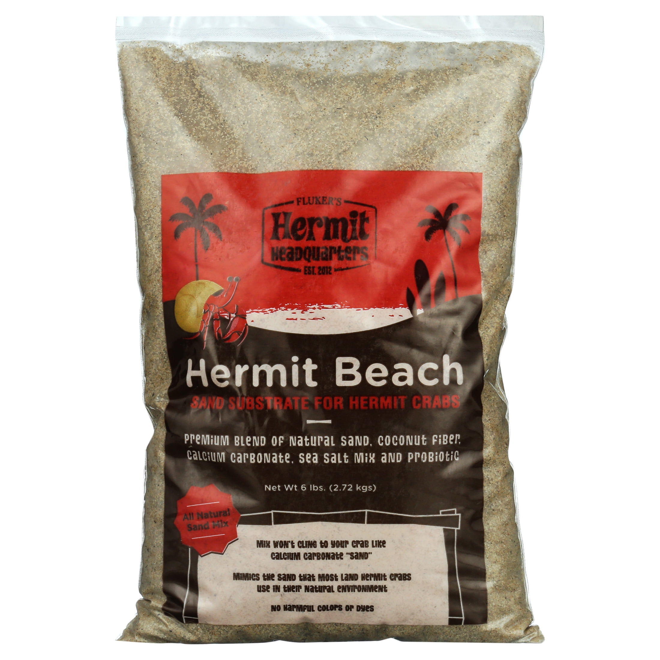 Fluker's All Natural Beach Sand Substrate for Hermit Crabs, With