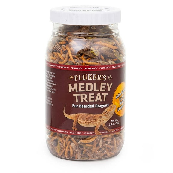 Fluker's Bearded Dragon Medley Treats For Bearded Dragons and Other Reptiles, 3.2 oz