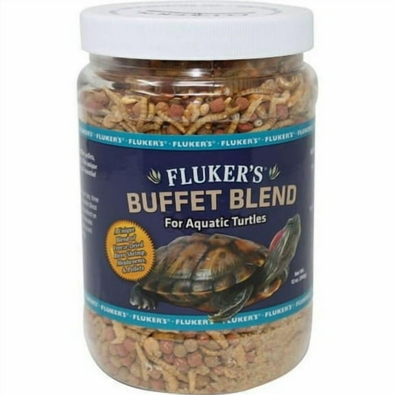 Fluker's Flukers 70131 Buffet Blend Aquatic Formula Turtle Food, 12oz 12 Ounce (Pack of 1)