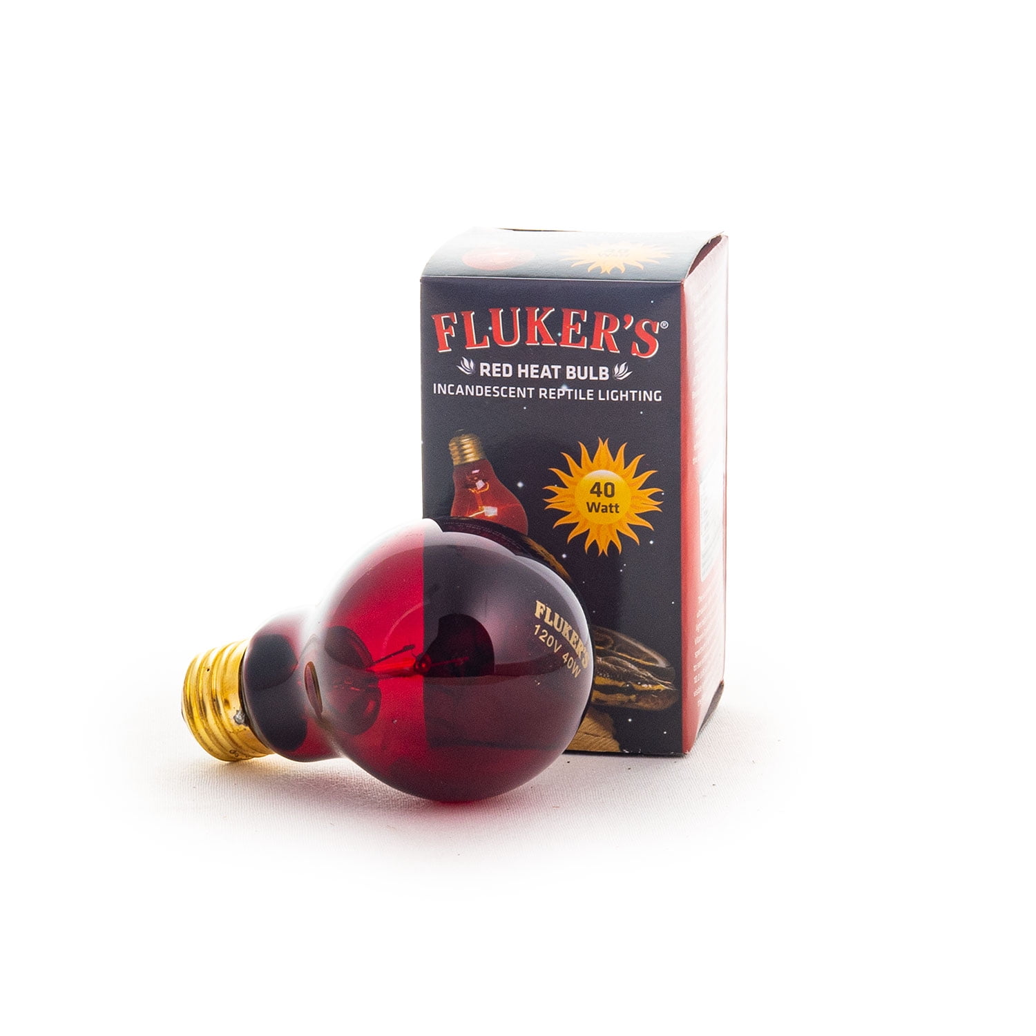 Fluker's Incandescent Red Heat Bulbs for Reptiles, 40 Watt