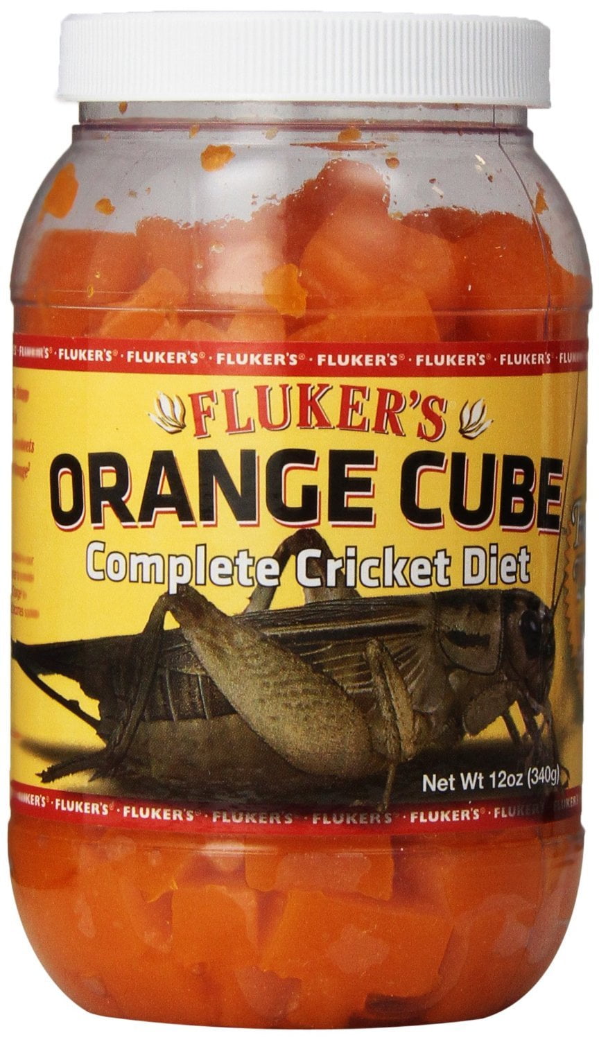 Fluker's Orange Cube Complete DHF10&nbsp;Cricket Diet, Gut Load Food for Feeder Insects and Live Crickets, Provides Vitamins, Minerals, and Hydration, 12 oz