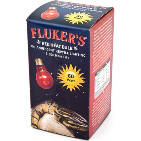Fluker's Red Heat Bulb, 60 Watt