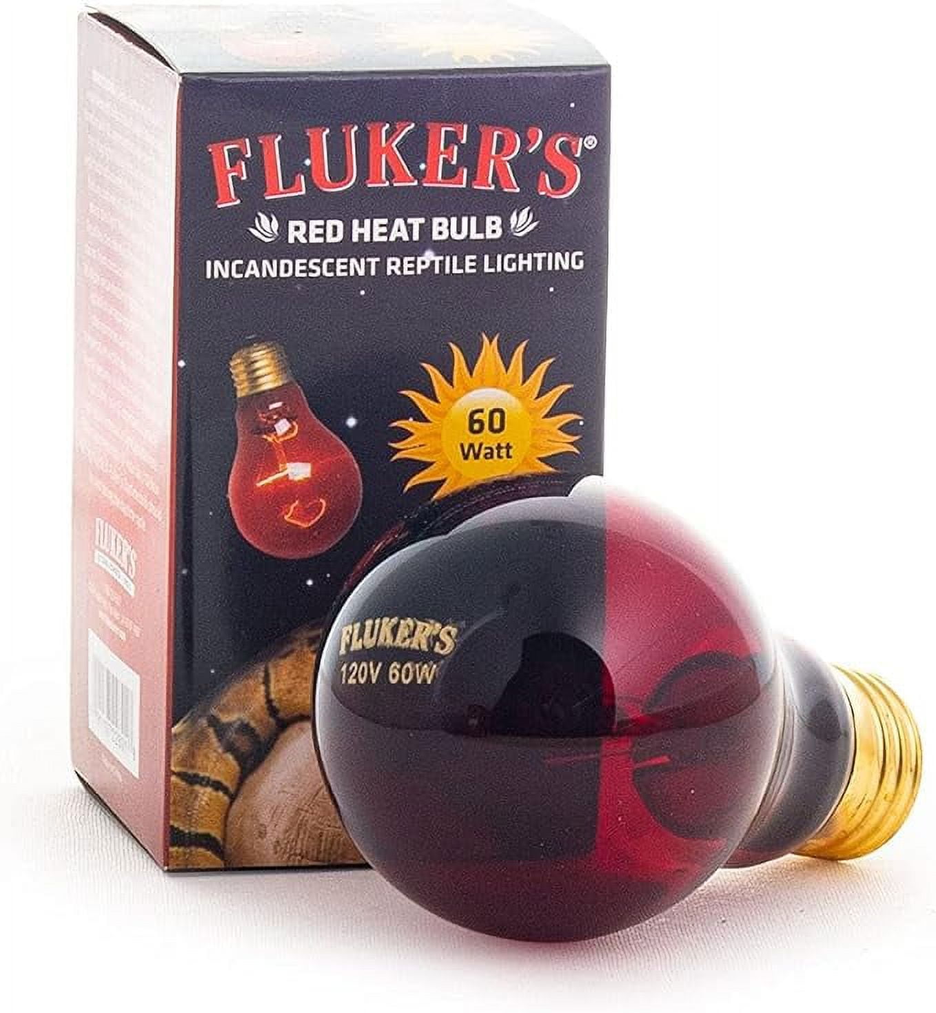 Fluker s Red Heat Bulbs for Reptiles Black 60 Watts 1 Count