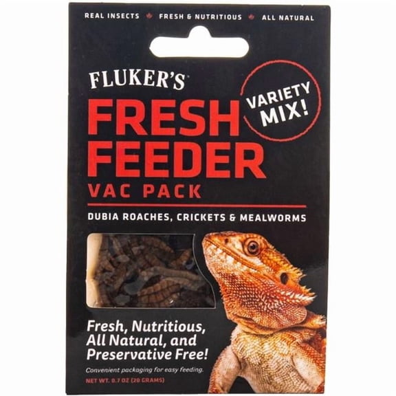 Flukers FK78014 0.7 oz Flukers Variety Mix Fresh Feeder Vac Reptile Food Pack