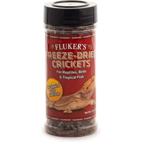 Flukers Freeze-Dried Crickets with High Calcium Gut Loading for Reptiles, Birds, and Tropical Fish