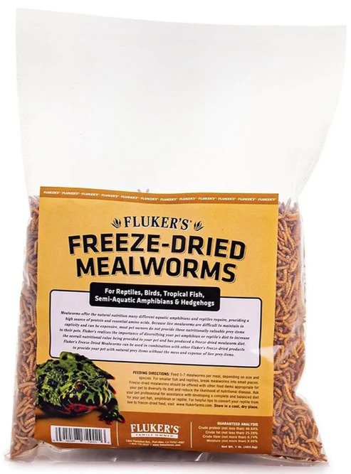 Fluker's Gourmet Canned Meal Worms – All-Natural Food For Reptiles, Fish, Birds & Small Pets, 1.23 Oz