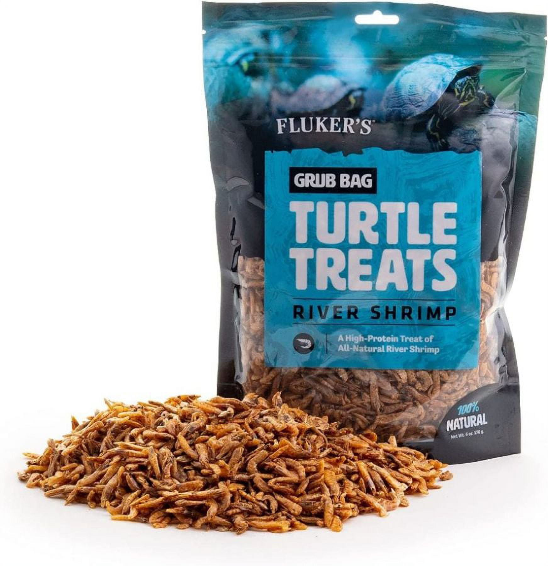 Flukers Grub Bag Turtle Treat - River Shrimp [Reptile, Foods Dry] 6 oz