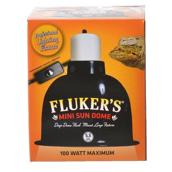 Flukers Mini Sun Dome [Reptile, Reflectors & Domes] 100 Watt (5.5" Diameter)
