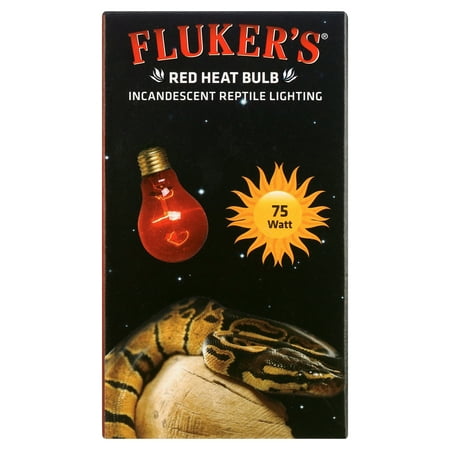 Flukers Red Heat Incandescent Bulb - 75 Watt