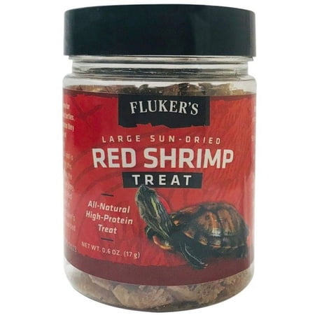 Flukers Sun-Dried Large Red Shrimp Treat [Reptile, Foods Dry] 0.6 oz