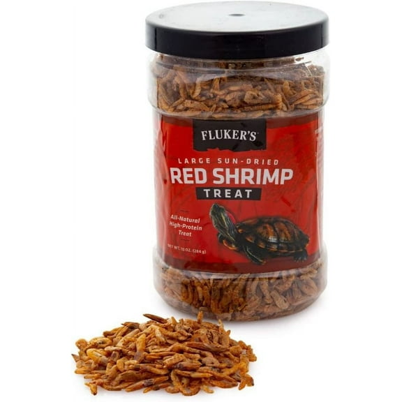 Flukers Sun-Dried Large Red Shrimp Treat [Reptile, Foods Dry] 10 oz