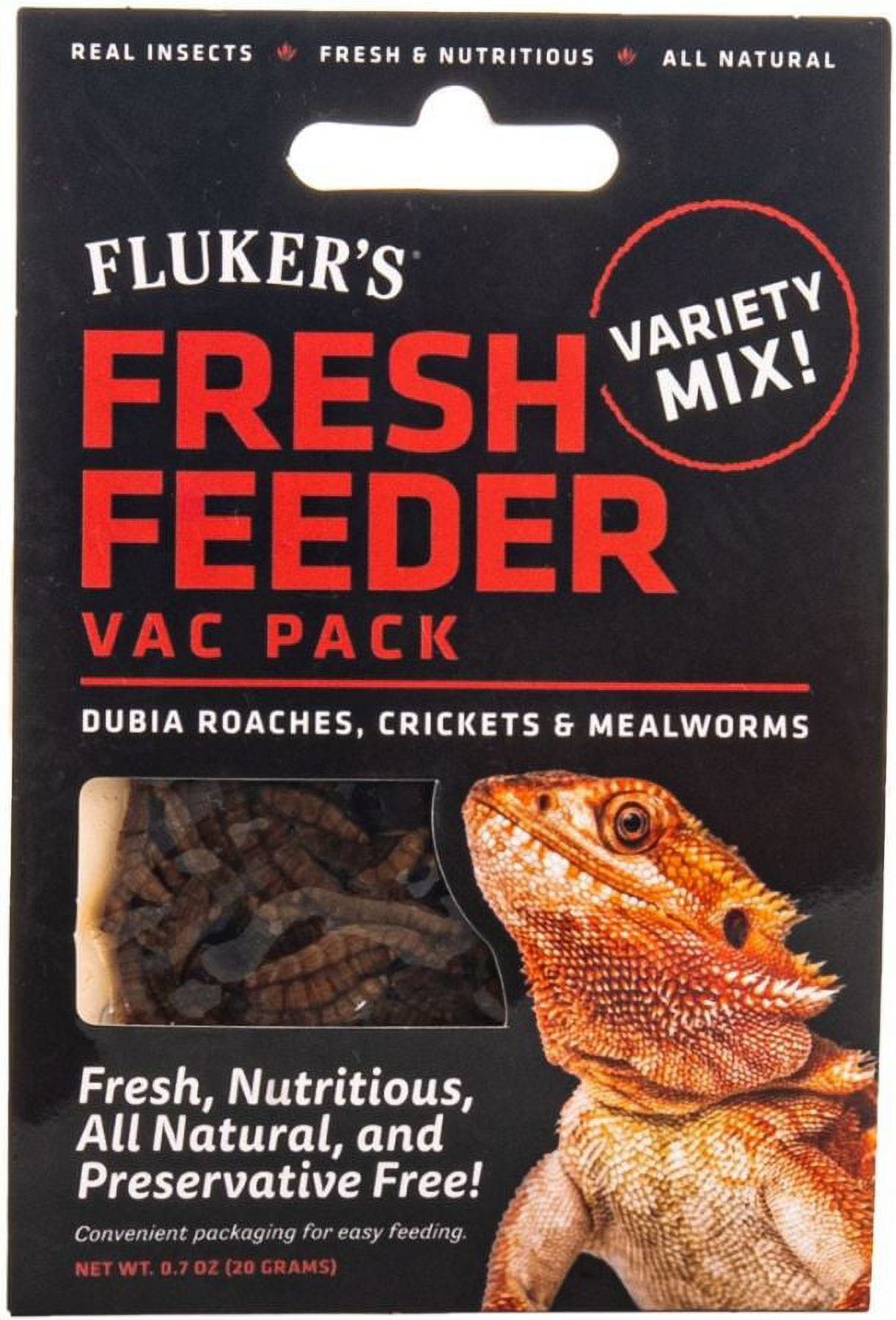 Flukers Variety Mix Fresh Feeder Vac Pack [Reptile, Foods Canned] 0.7