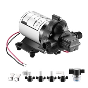 FlumExxon RV Water Pressure Pump 2088-554-144 12V Self-Priming 4.0GPM 45PSI with Pressure Switch