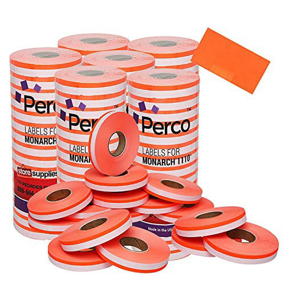 Fluo. Red Pricing Labels for Monarch 1110 Price Gun 6 Sleeves