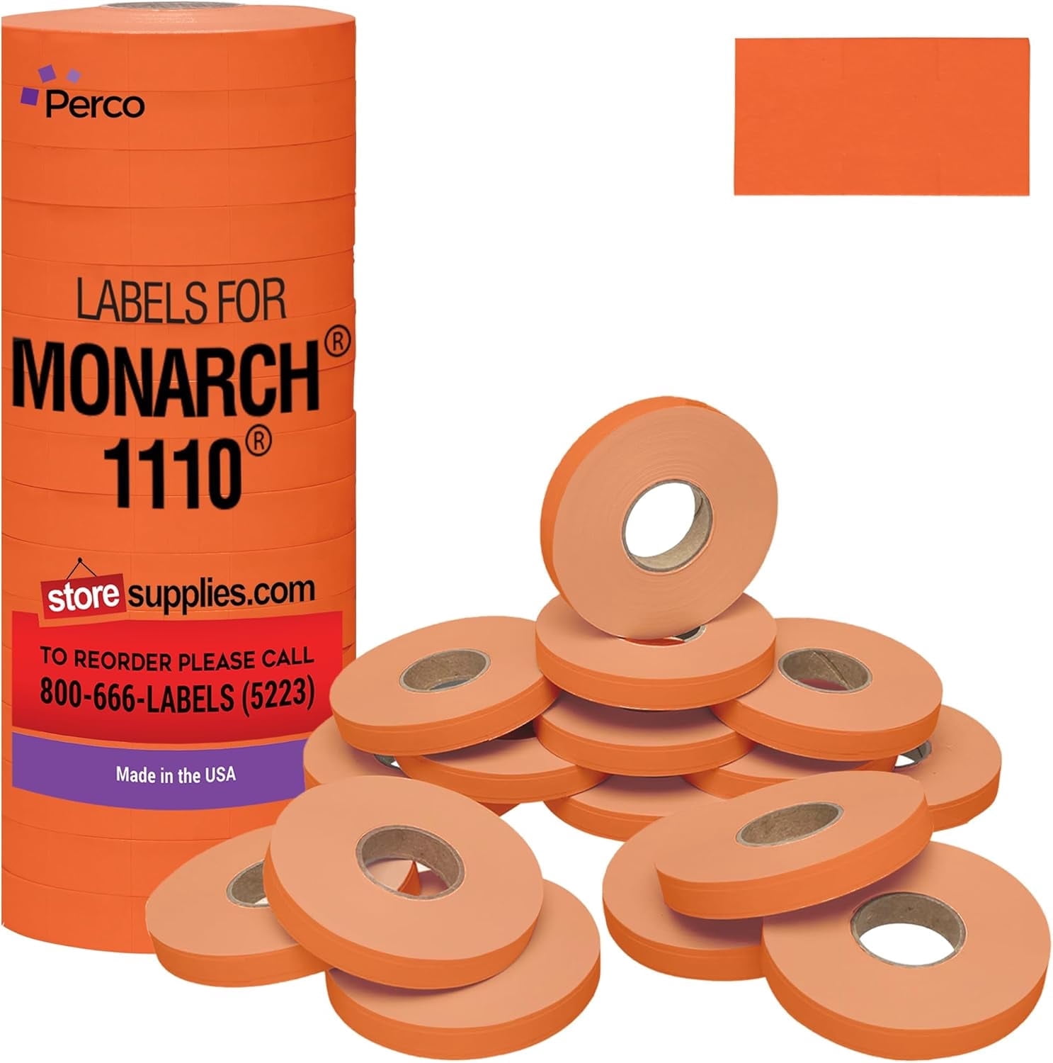 Pricing Labels for Monarch 1110 Red - 17,000 labels w/ 16 Rolls Value Pack, 1 Sleeve - Made in USA