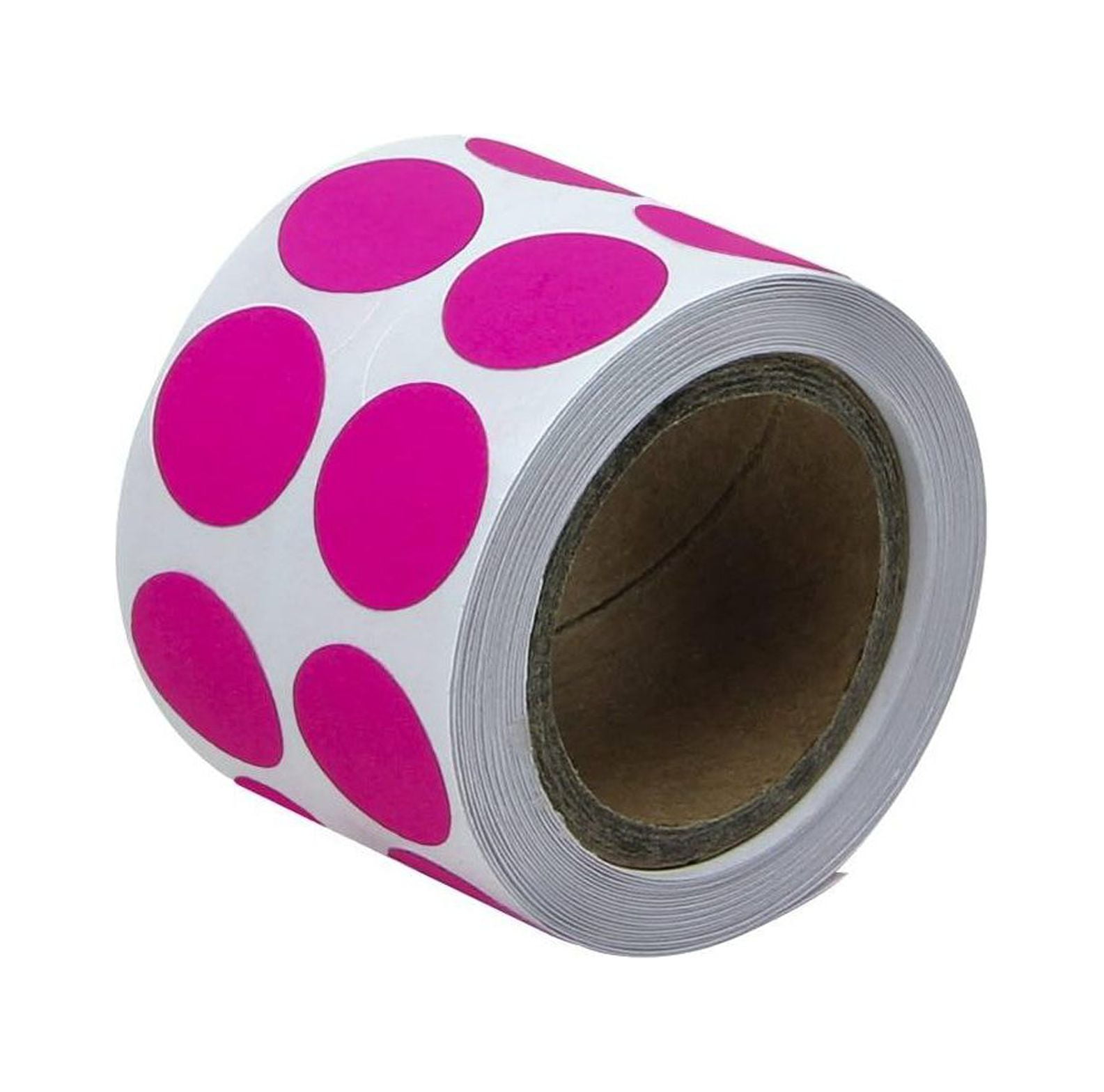 Fluorescent 1/2" Round Circle Color Code Dot Inventory Labels