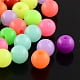 Fluorescent Acrylic Beads Round Mixed Color 18mm Hole: 3mm about 150pcs/500g