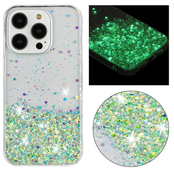 Fluorescent Case for iPhone 11 Pro Max, Luxury Glitter Glow in The Darkness Noctiluncent Back Cover Luminous Shining Shockproof Protective Slim Phone Case for iPhone 11 Pro Max, Green
