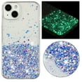 thumbnail image 1 of Fluorescent Case for iPhone 15, Luxury Glitter Glow in The Darkness Noctiluncent Back Cover Luminous Shining Shockproof Protective Slim Phone Case for iPhone 15, Purple, 1 of 6