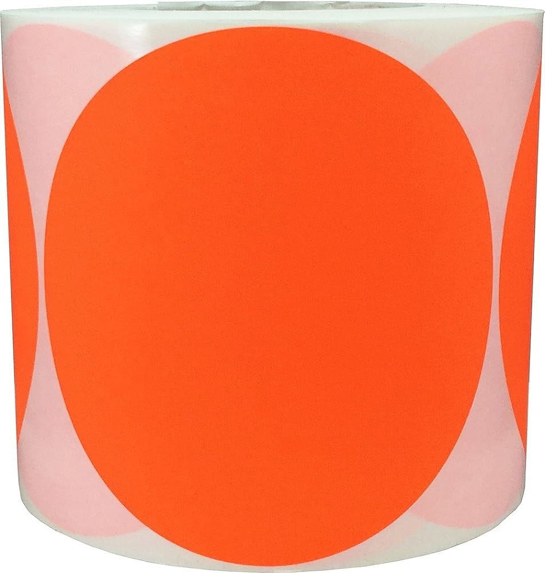 Fluorescent Color Coding Labels For Organizing Inventory 5 Inch Round
