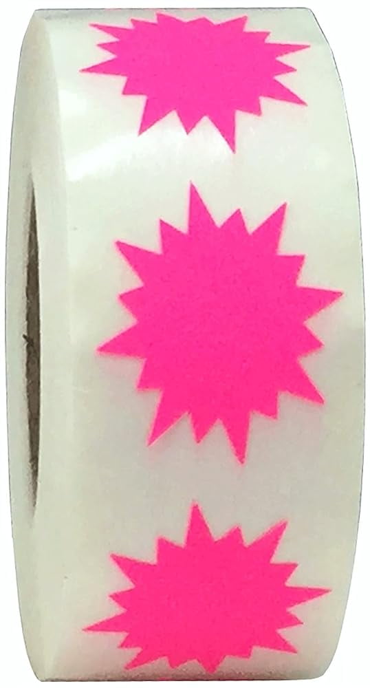 Fluorescent Color Coding Labels for Organizing Inventory 1 Inch Round