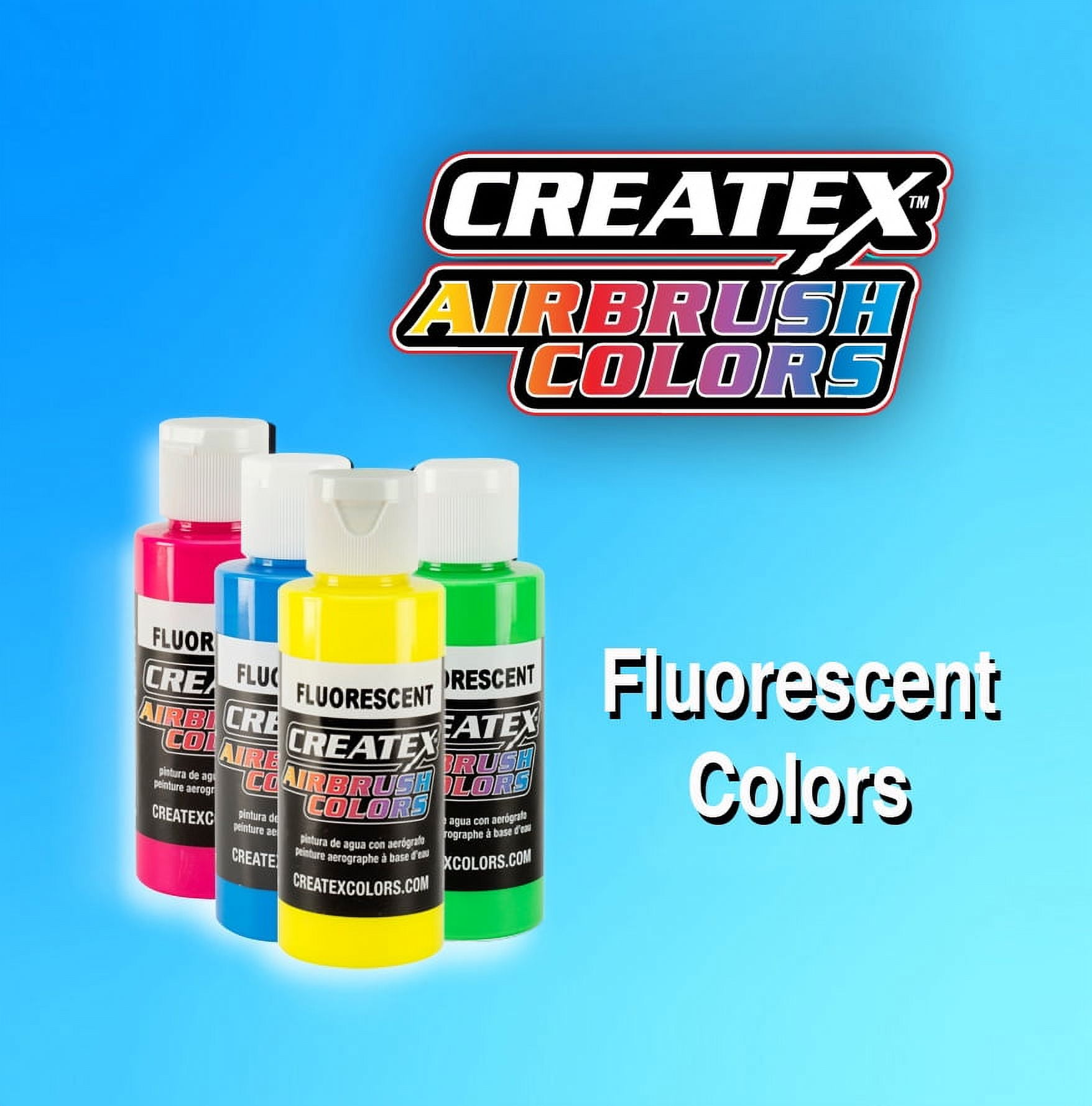 Fluorescent Createx 5400 Airbrush Artist Colors 2.0 oz Bottle Gallon