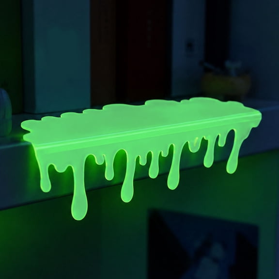 Fluorescent Drip Shelf Edge Decor, Glowing PVC Border for Display Shelves, Gaming Room Accent for LED Setup, 7.9 Inch.