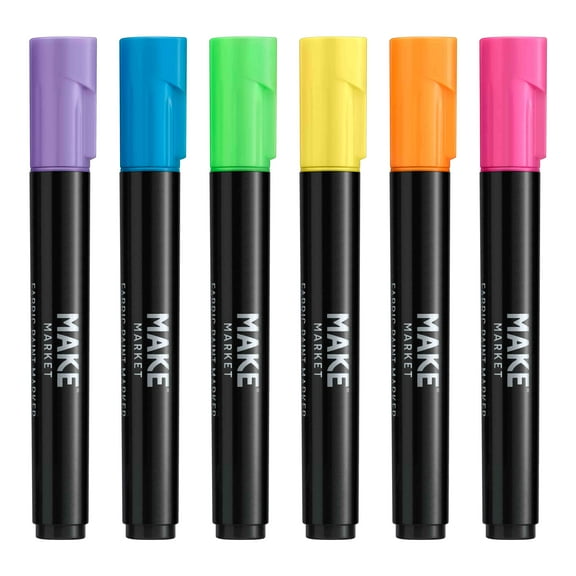 Fluorescent Fabric Paint Marker Set by Make Market