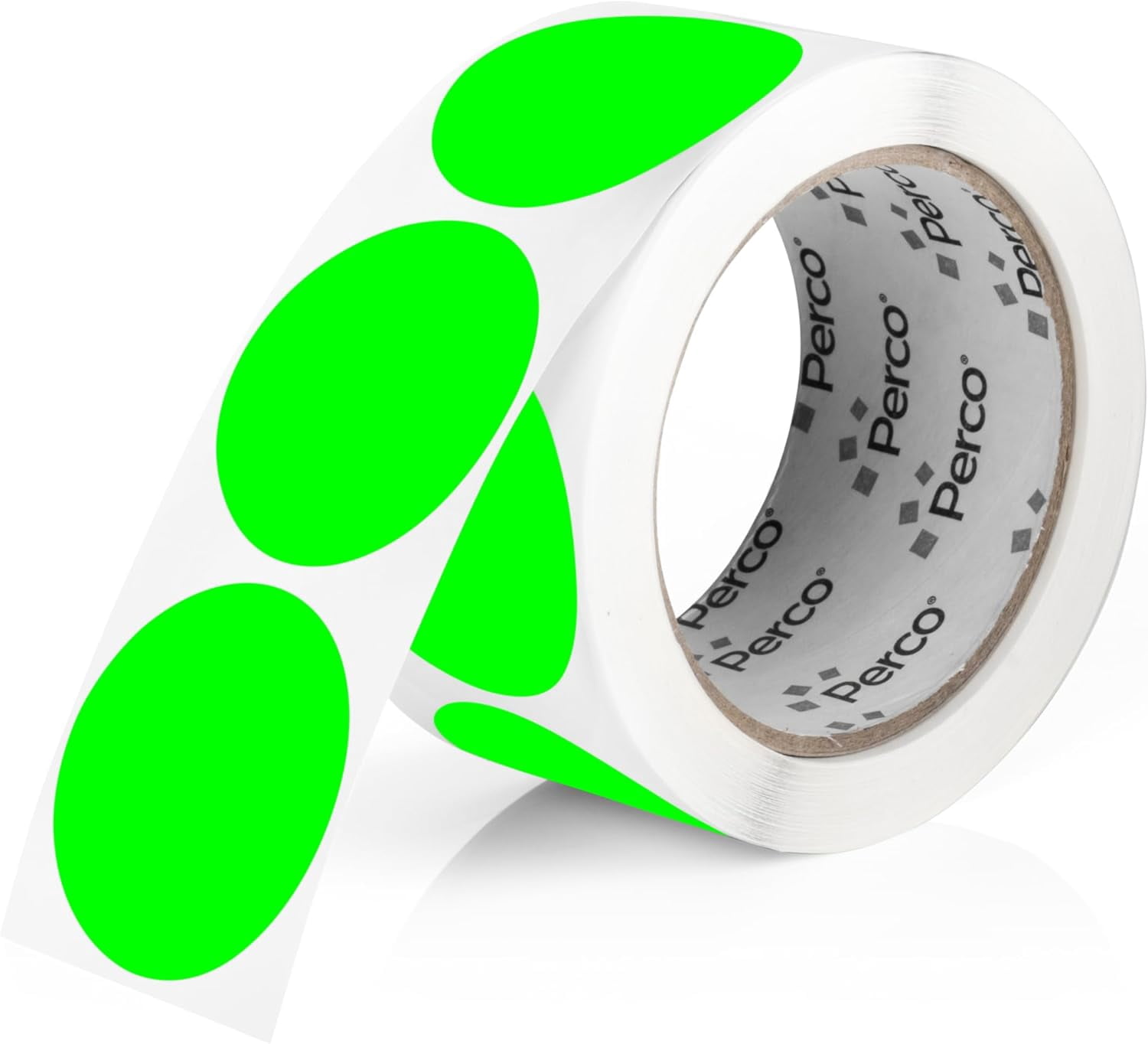 Fluorescent Green 2-Inch Round Circle Dot Sticker Labels with Easy Peel ...