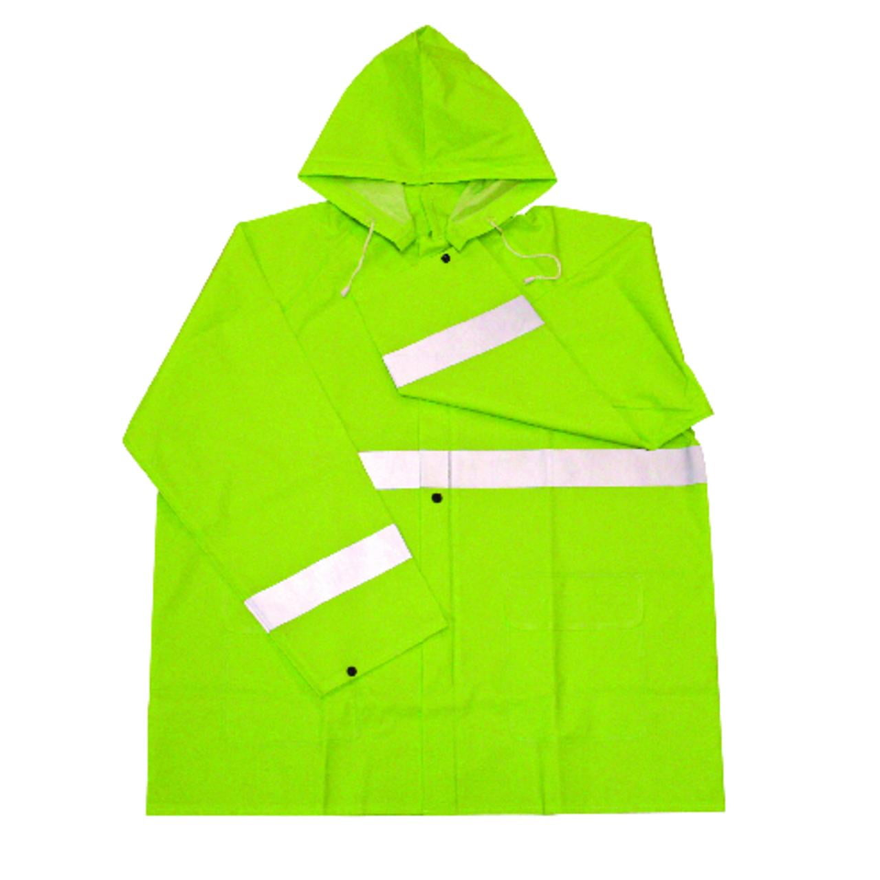 Fluorescent green cheap rain jacket