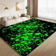 thumbnail image 1 of Fluorescent Green Black Rug 3x5ft Area Rugs Green Paint Graffiti Rugs Non Slip Low Pile Indoor Washable Carpet for Living Room Farmhouse Bedroom Apartment Home Decor Floor Mats, 1 of 6