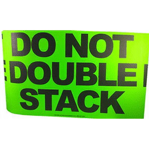 Fluorescent Green Do Not Double Stack Shipping Stickers, 7 x 11 Inches Wide, 500 Labels on a Roll