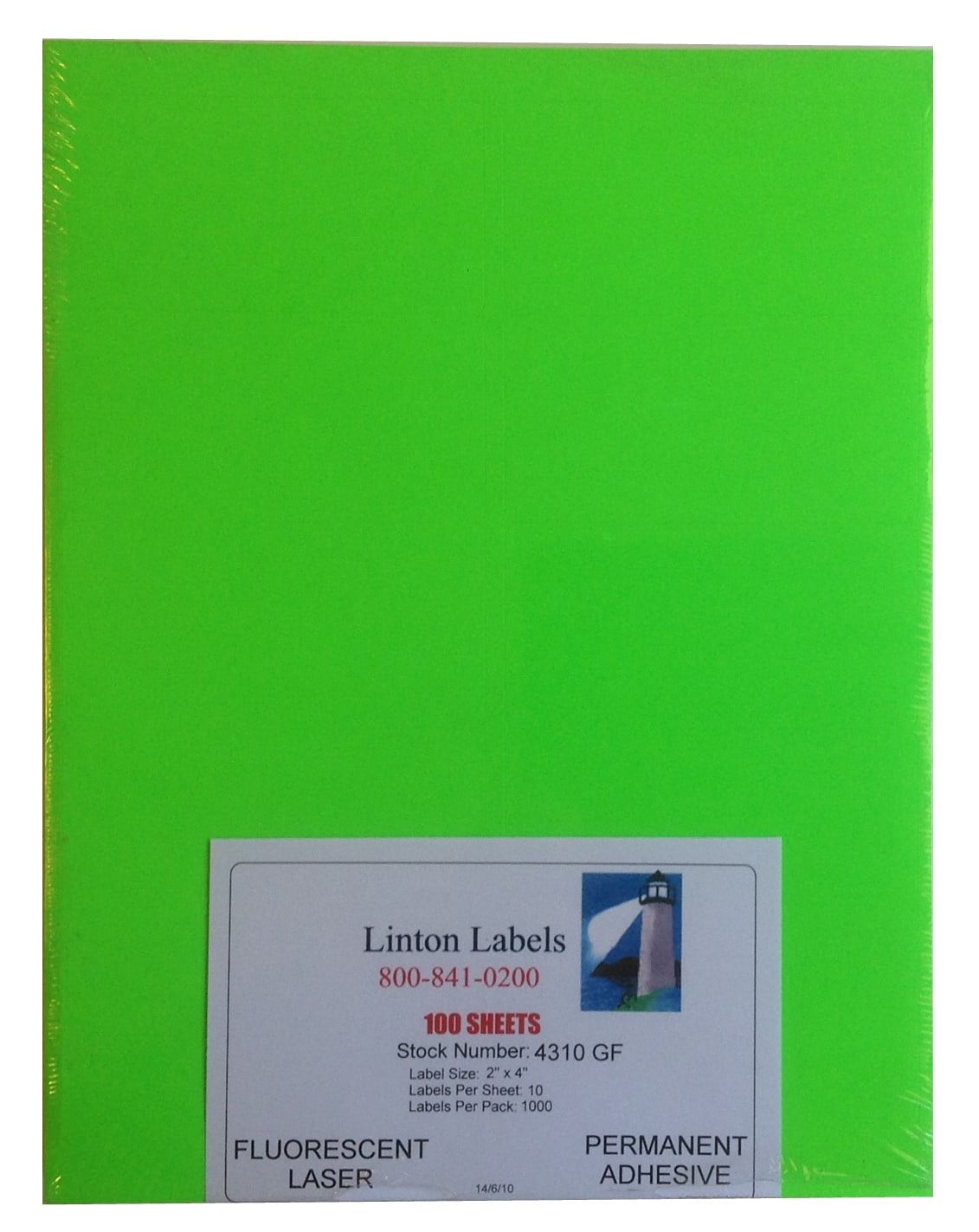 Fluorescent Green Laser Labels, 2