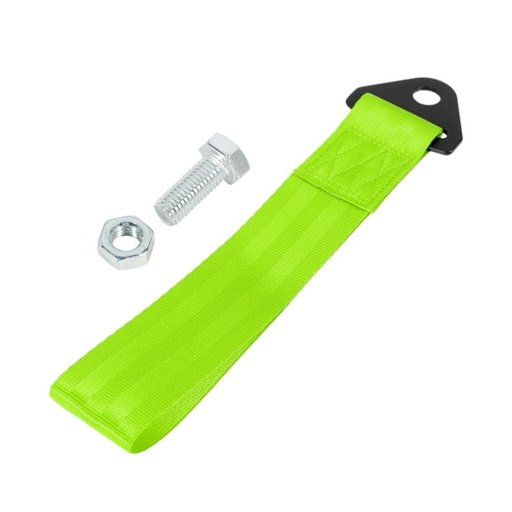 Fluorescent Green Universal Vehicle Replacement Towing Hook Bumper Trailer Belt Strap