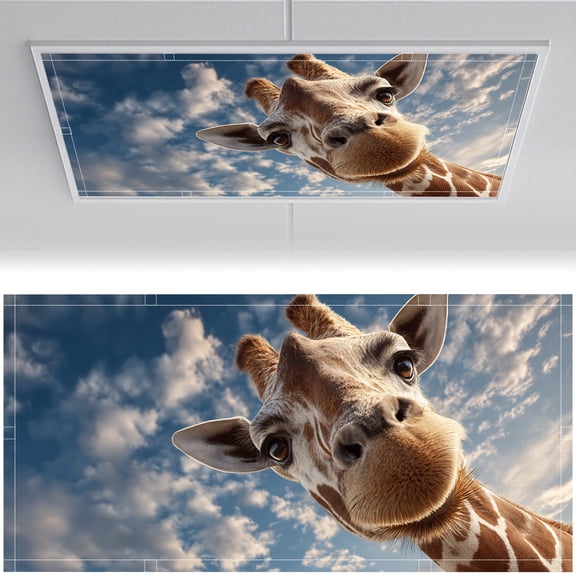 Fluorescent Light Covers 2 Pack 4 x 2 Feet Magnetic Ceiling Light Cover with 10 Magnets Polyester Fabric Light Filters for School Home Office Classroom Drop Ceiling Lamp Decor