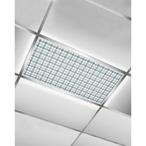 Fluorescent Light Covers for Ceiling Lights 1 Pack, Blue Plaid Magnetic Ceiling Light Covers 2x4 Feet for Classroom Office School, Watercolor Checkered Blue Ombre Overhead Drop Ceiling Light Shade