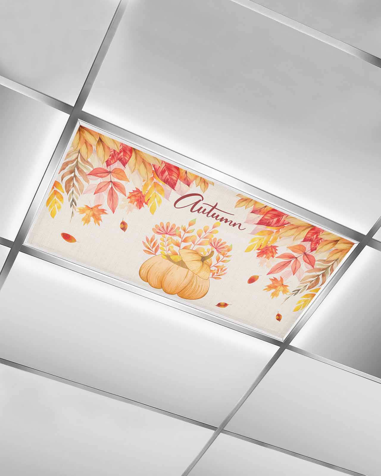 Fluorescent Light Covers for Ceiling Lights 1 Pack, Orange Pumpkins ...