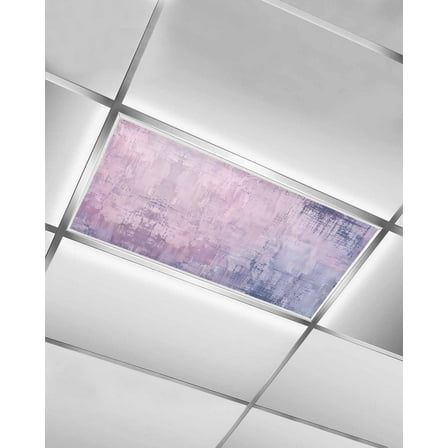 Fluorescent Light Covers for Ceiling Lights 1 Pack, Pink Purple Magnetic Ceiling Light Covers 2x4 Feet for Classroom Office School, Modern Abstract Art Oil Painting Overhead Drop Ceiling Light Shade