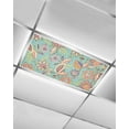 thumbnail image 1 of Fluorescent Light Covers for Ceiling Lights 1 Pack,Vintage Colorful Floral Magnetic Ceiling Light Covers 2x4ft for Classroom Office School,Ethnic Boho Retro Flowers Art Teal Drop Ceiling Light Shade, 1 of 7