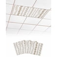 thumbnail image 1 of Fluorescent Light Covers for Ceiling Lights 4 Pack, Brown Botanical Magnetic Classroom Light Covers 4x2 Feet, Summer Botanical Leaf Vertical Stripes Fluorescent Ceiling Filters for Office Classroom, 1 of 7