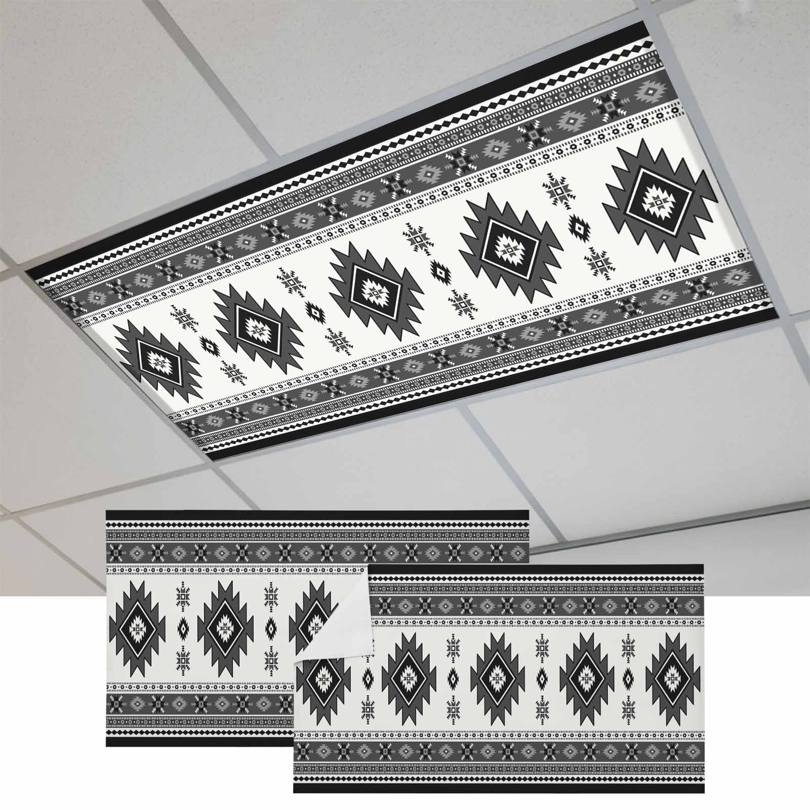 Fluorescent Light Covers for Ceiling Lights Classroom, Boho Magnetic ...