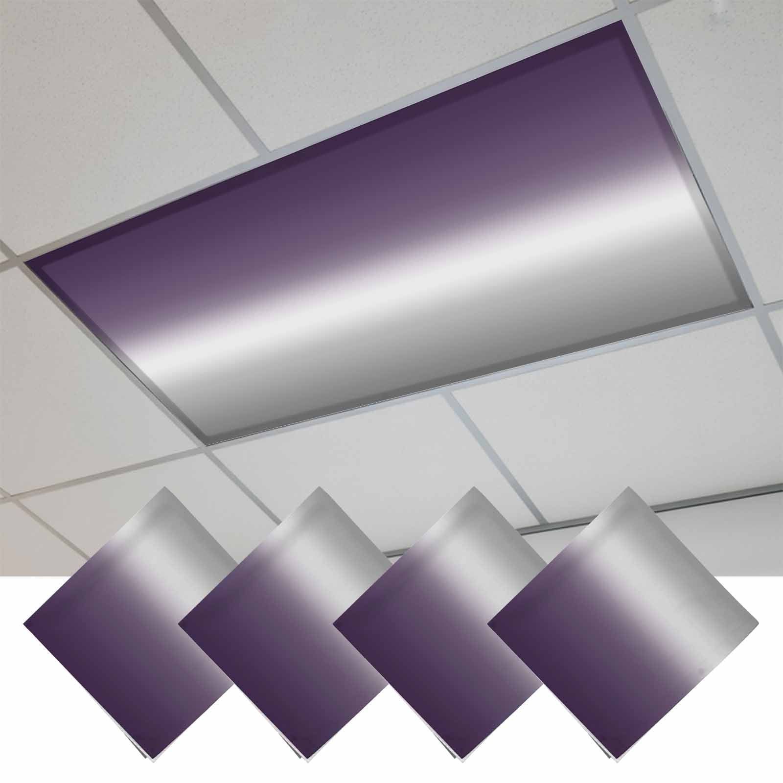 Fluorescent Light Covers for Ceiling Lights Classroom, Purple Grey ...