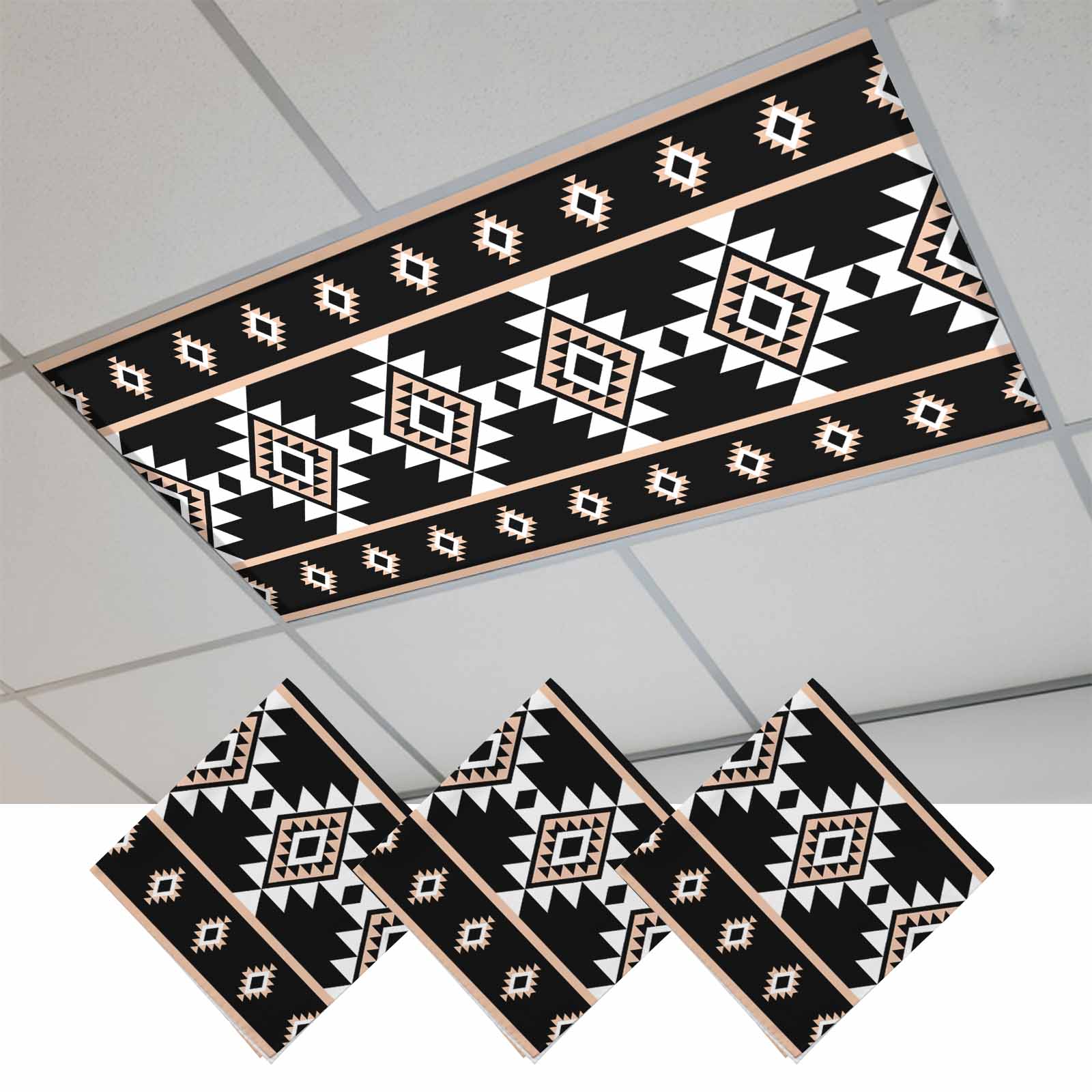 Fluorescent Light Covers for Ceiling Lights Classroom, Retro Boho ...