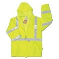 thumbnail image 1 of Fluorescent Lime Luminator Polyester And Polyurethane Jacket With Attached Hood And Hi Viz Stripes, 1 of 1