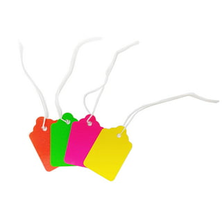 Merchandise Tags, White #2 (1-1/8 x 3/4), Hole-with String - Box of 1,000  Tags